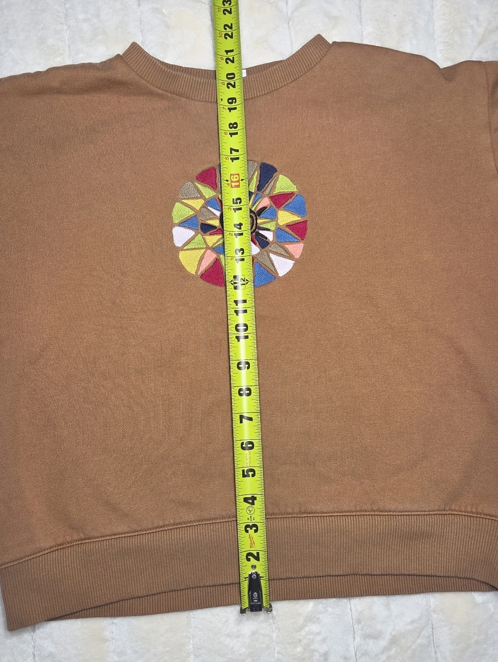 Vans Brown Crewneck with Multicolor Circular Graphic - Picture 5 of 7
